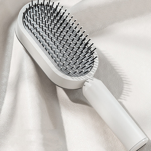LUVETTE™ Self Cleaning Hair Brush For Women One-key Cleaning Hair Loss Airbag Massage Scalp Comb Anti-Static Hairbrush